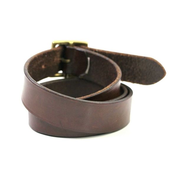 Eddie Bauer SADDLE BROWN GENUINE LEATHER 1.25"Wd CASUAL MEN'S BELT Sz 36/90 (F88 - Picture 4 of 11